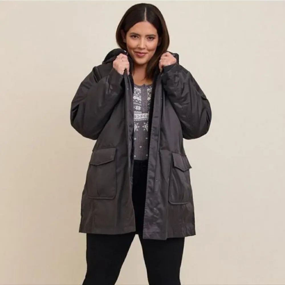 Torrid 3 in 1 Cinch Back Parka New